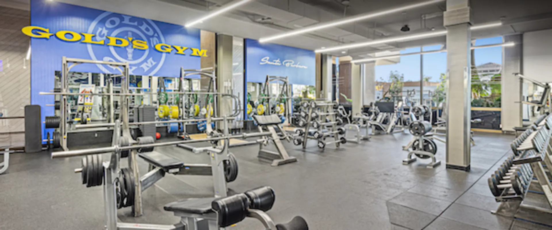 golds gym santa barbara uptown stretch area