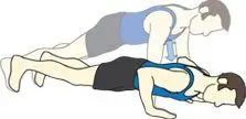 The image depicts two individuals engaged in a physical altercation, with one person appearing to be on top of the other.