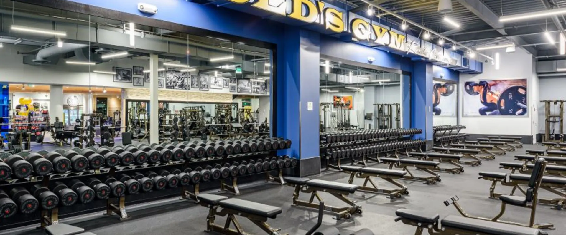 Free Weight Area of Gold's Gym Ranch Cucamonga