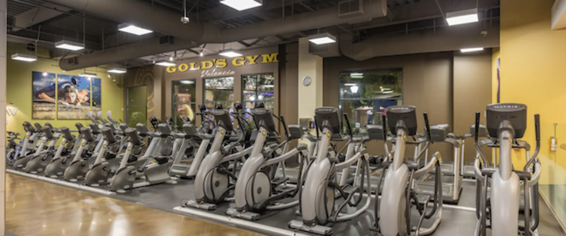 Gold's Gym Valencia cardio equipment