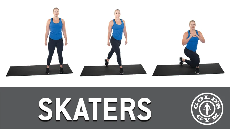 Skaters exercise for legs and glutes workout