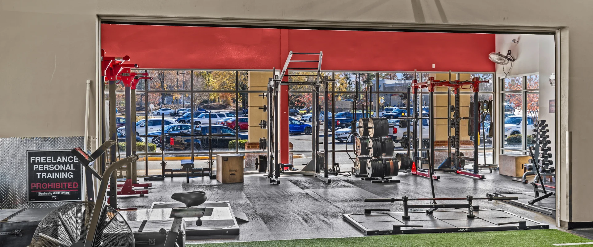Front of the gym near front entrance