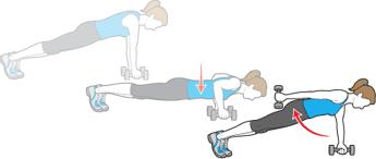 The image depicts two people performing a push-up exercise, with one person's legs raised and the other person's legs on the ground. The background appears to be a plain, light-colored surface.