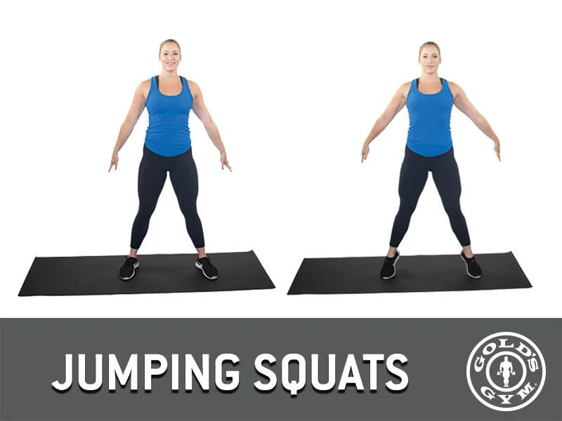 Jumping squats for legs and glutes workout
