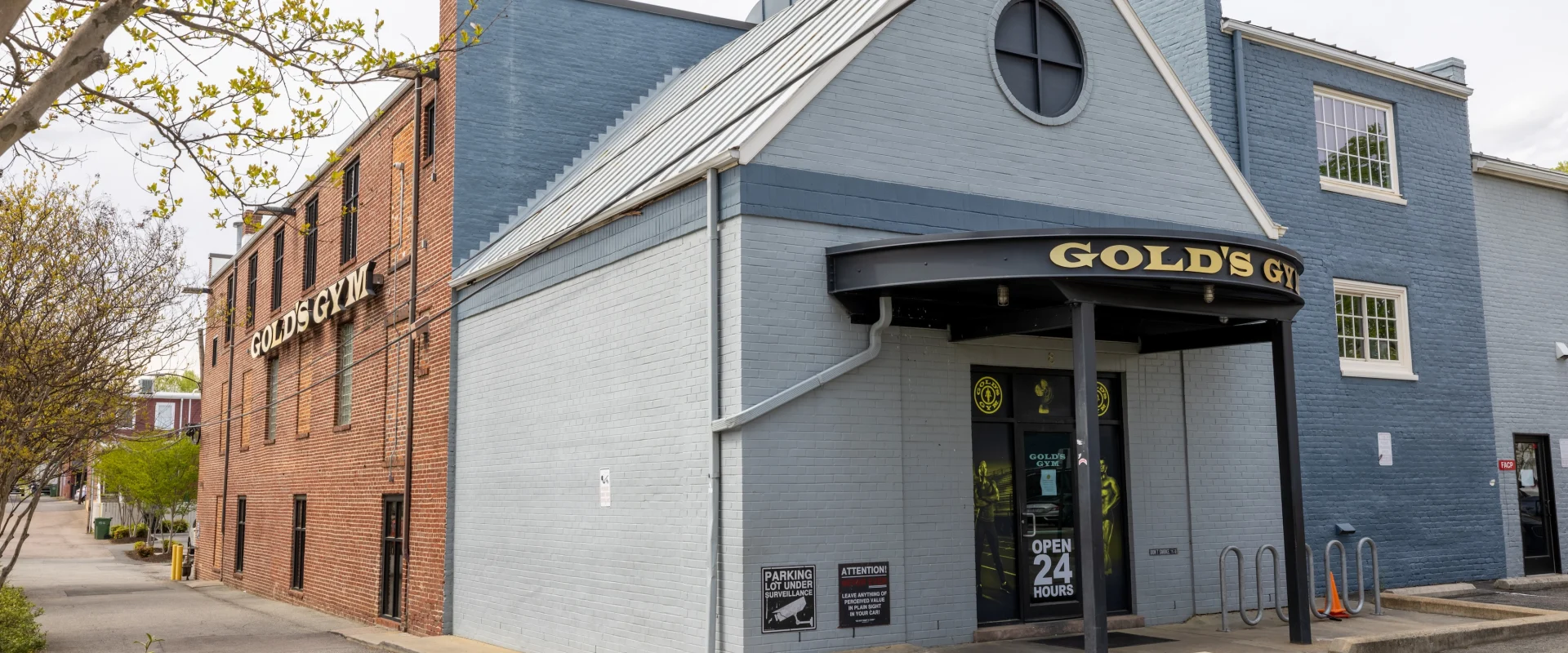 Entryway and part of parking lot