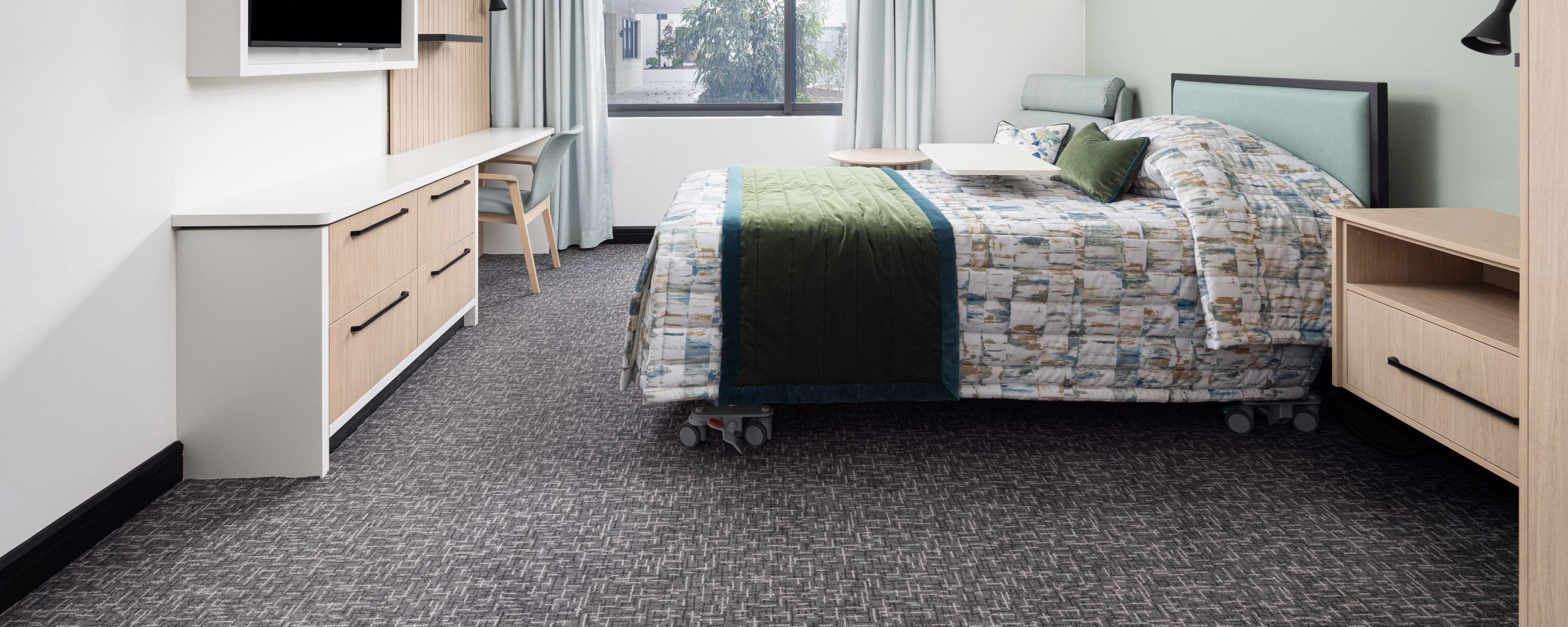 The Best Hygienic Soft Flooring Choice for Healthcare and Senior Living Facilities. banner