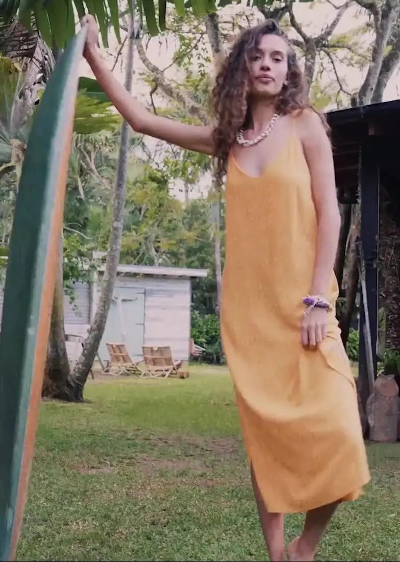 Linen Midi Dress | Ghanda Clothing