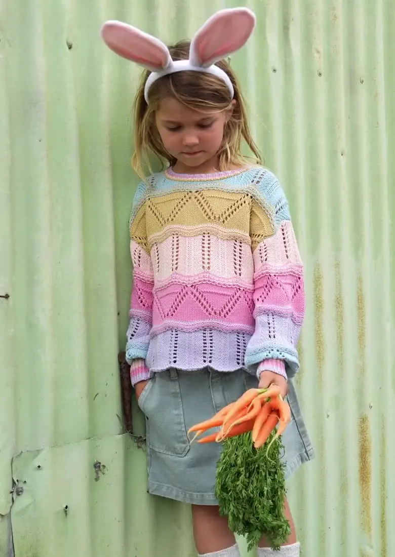 Effie Knit in Bubblegum Stripe | Ghanda Clothing