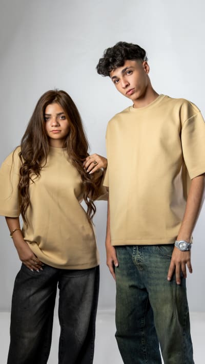 Oversize T-Shirt — Beige