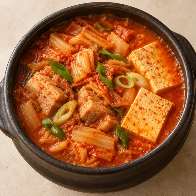 Pork Kimchi Stew serving suggestion