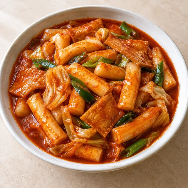 떡볶이 완성 예시