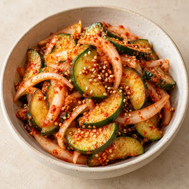 Spicy Cucumber Salad serving suggestion