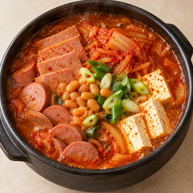 부대찌개 완성 예시