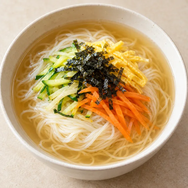잔치국수 완성 예시