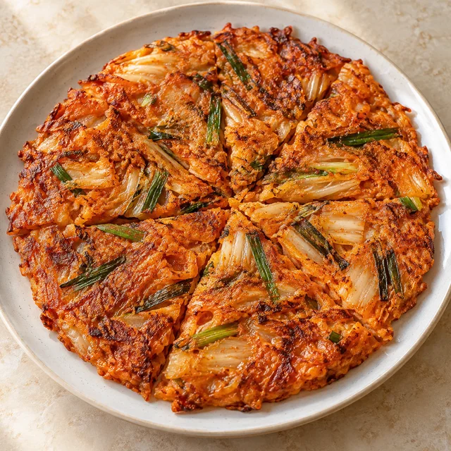 김치전 완성 예시