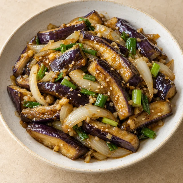 Stir-fried Eggplant serving suggestion
