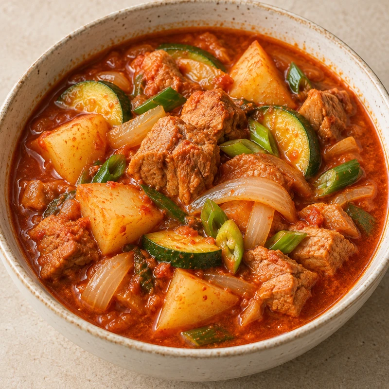 고추장찌개 완성 예시