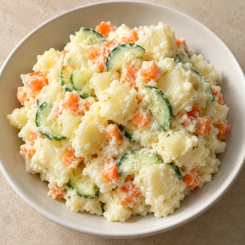 Korean Potato Salad serving suggestion