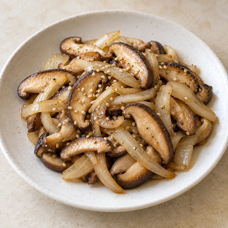 Soy Shiitake Stir-fry serving suggestion
