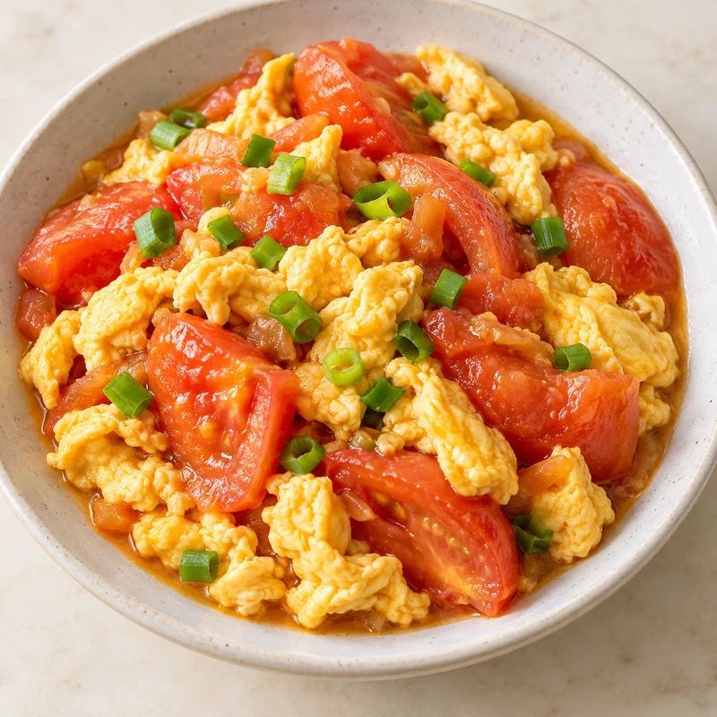 Tomato and Egg Stir-fry serving suggestion