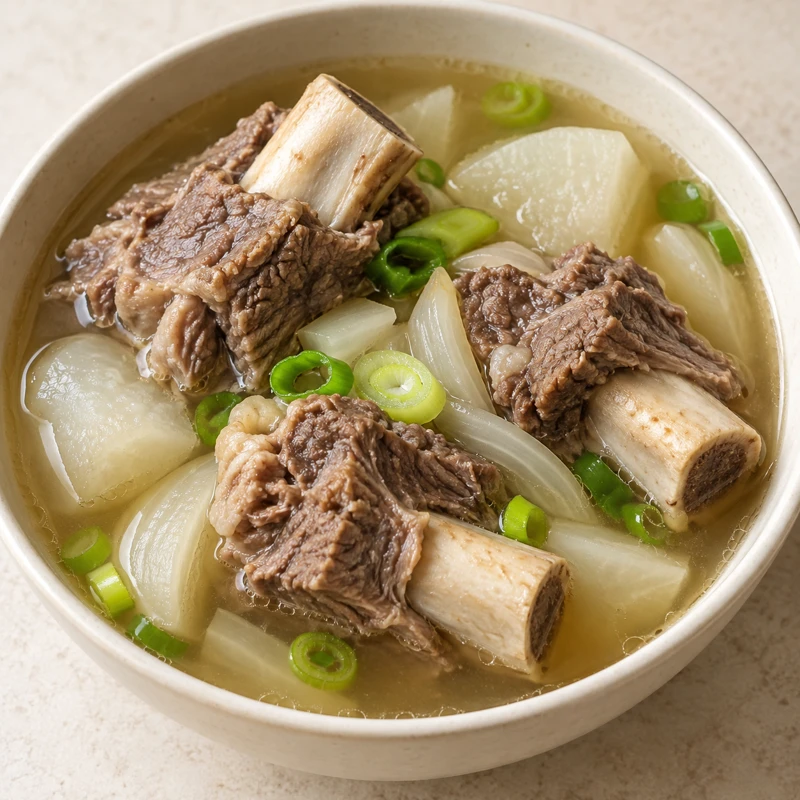 Beef Short Rib Soup serving suggestion