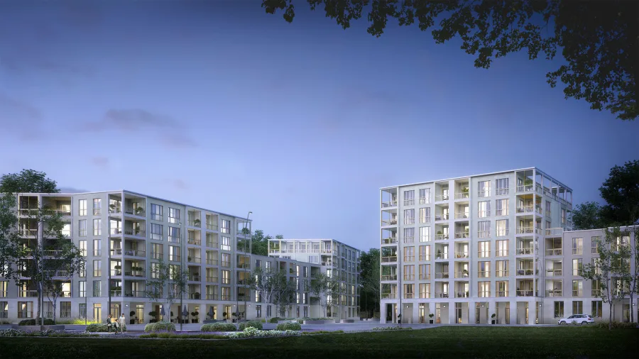 Entwicklungsgebiet Paul-Gerhardt-Allee in München - Baugebiet WA 7 und WA 8