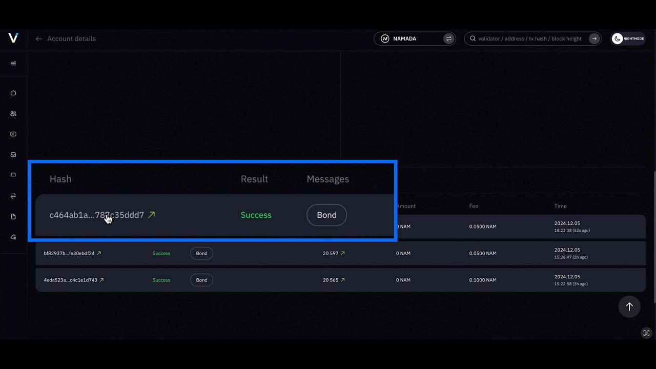 Copy Transaction Hash