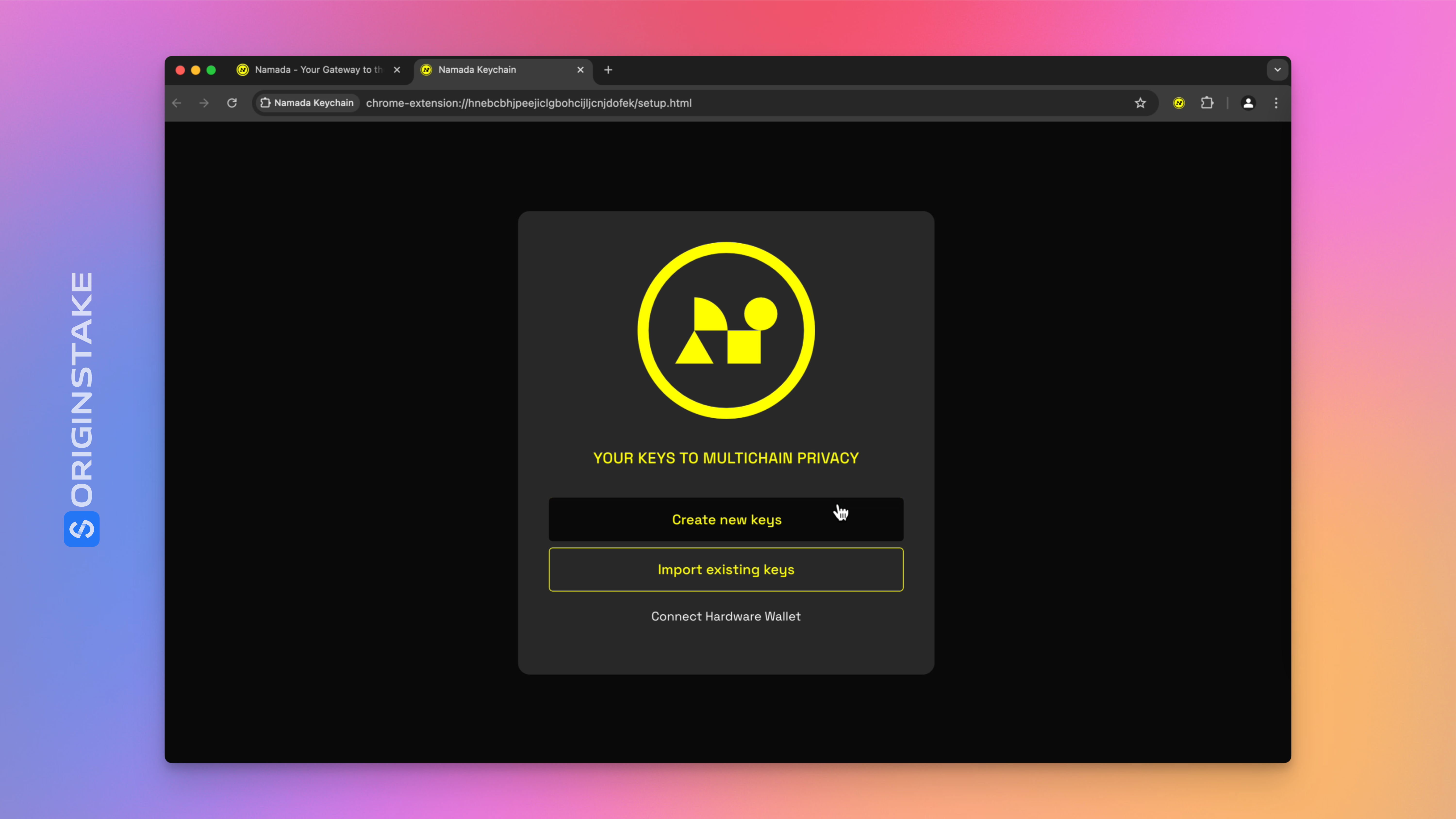 Start the Wallet Creation Process