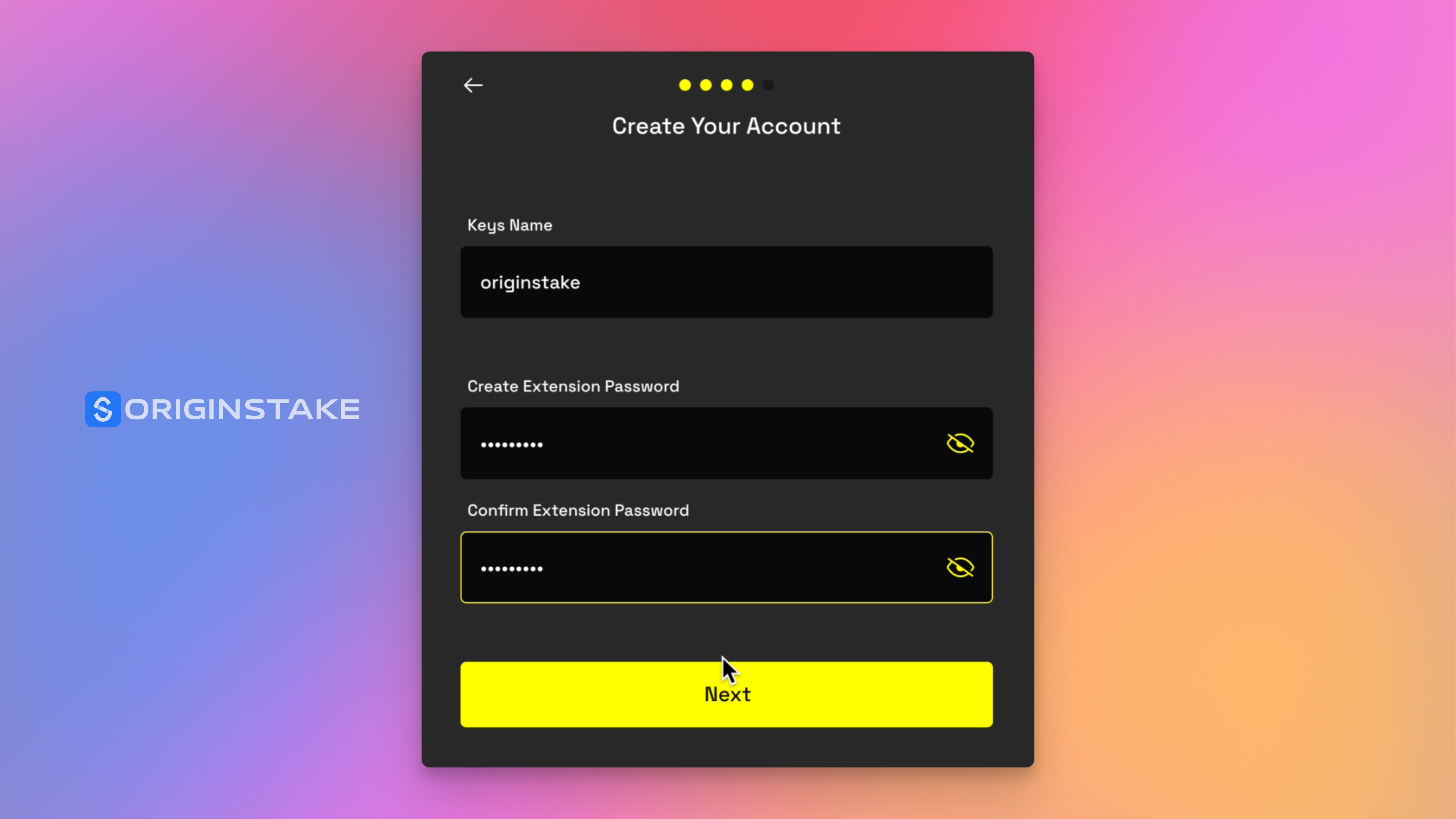 Create Account Information