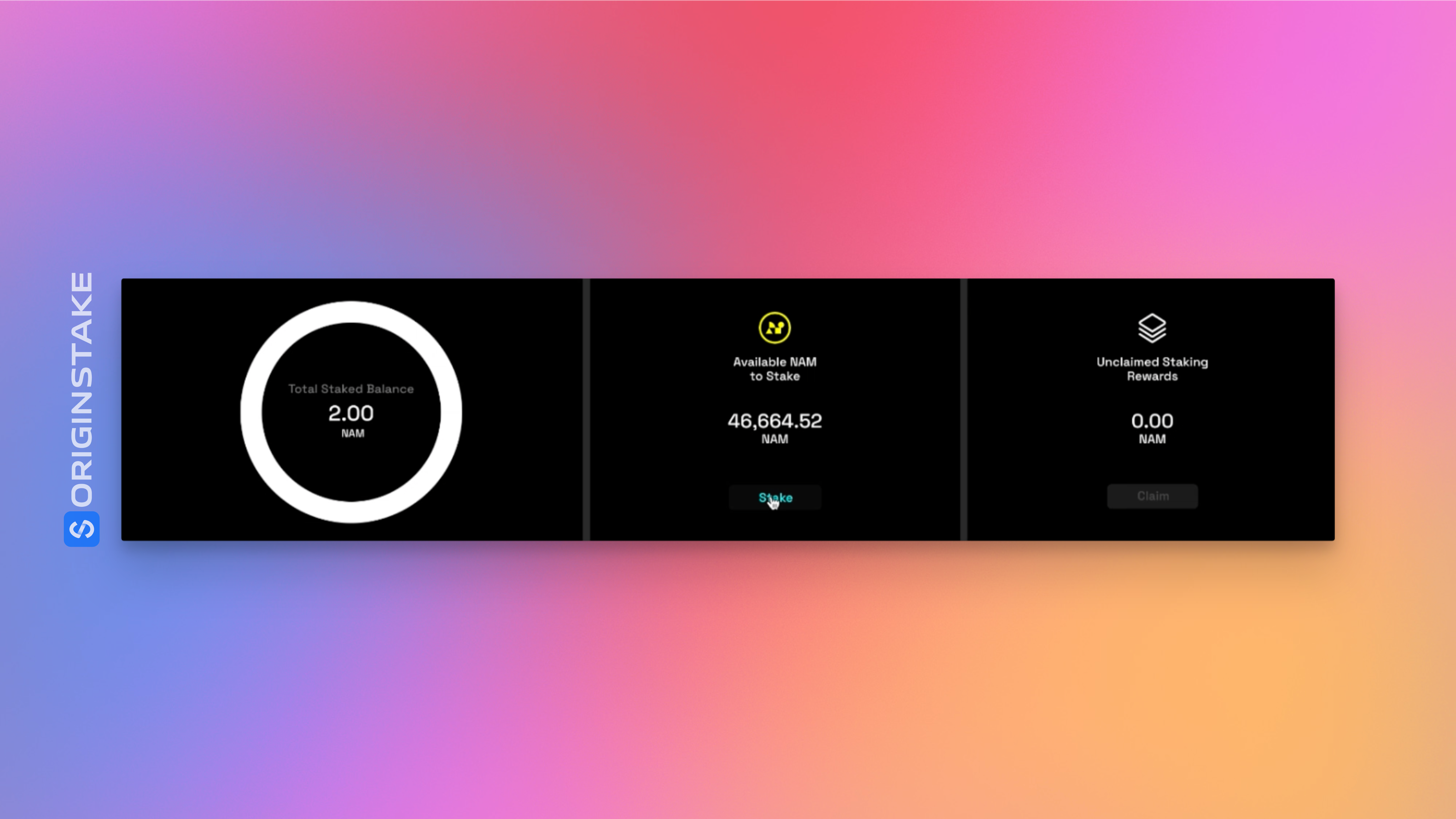 Navigate to Staking Section