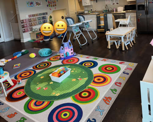 Colorful playground at Casita de Colores bilingual daycare in Castle Rock CO