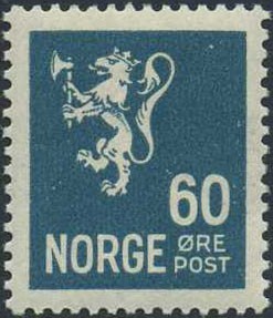 NK 0154. ** 60 øre Lion II. Superb well centered stamp. (SK 90,-+)