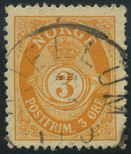 NK 0075x. HJELLUM 3.2.1900 (He). 1-ring. 3 øre Knudsen fine perf., 1898.  A mis
