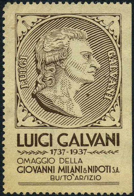 IT- CINDERELLA. LUIGI GALVANI. 1737- 1937.(*)OMAGGIO DELLA GIOVANNI MILANI