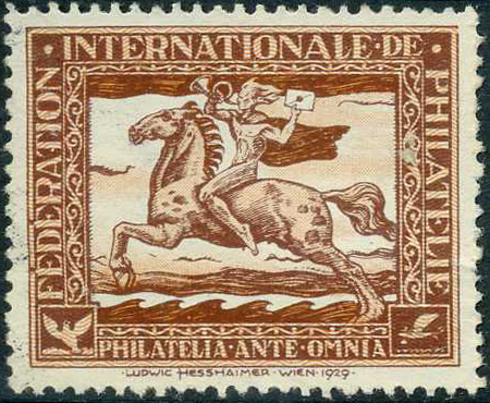 AT- CINDERELLA. PHILATELLA- ANTE- OMNIA. WEIN 1929.(*)FEDERATION INTERNATIONALE