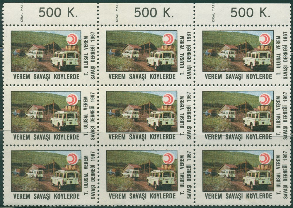 TR- 500 K. VEREM SAVASI KÖYLERDE. 9 BLOCKS.**T. ULUSAL VEREM SAVASI DERNEGI 196