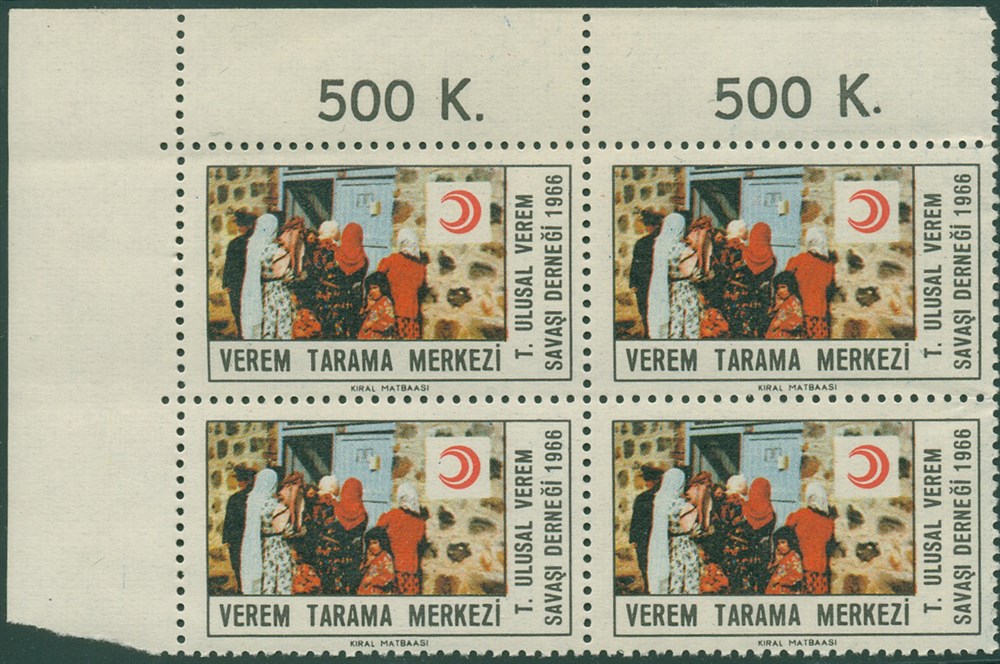 TR- 500 K. VEREM TARAMA MERKEZI. KIRAL MATBAASI.**4 BLOCKS.