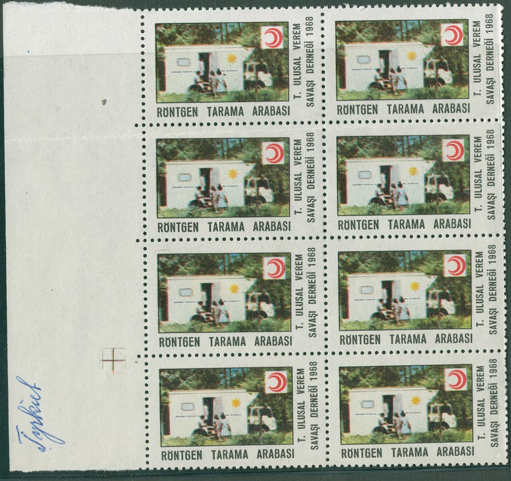 TR- RÜNTGEN TARAMA ARABASI.1968. 8 BLOCKS.**