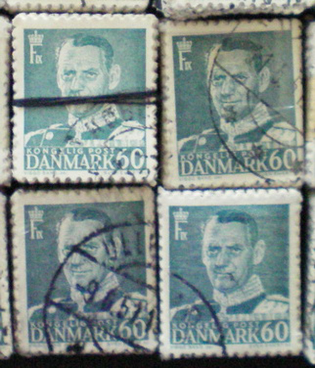 Denmark bundles: 0313. 60 oe bluegreen Fr. IX. (AFA 200