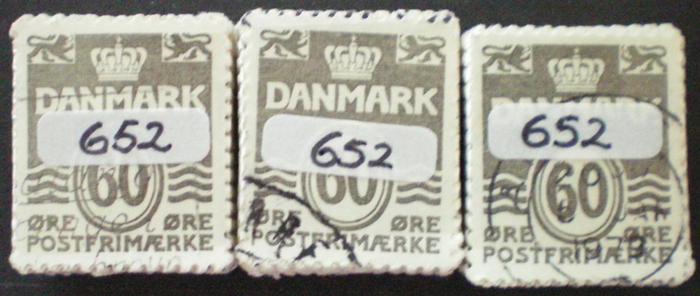 Denmark bundles: 0652. 60 oe grey. (AFA 500)