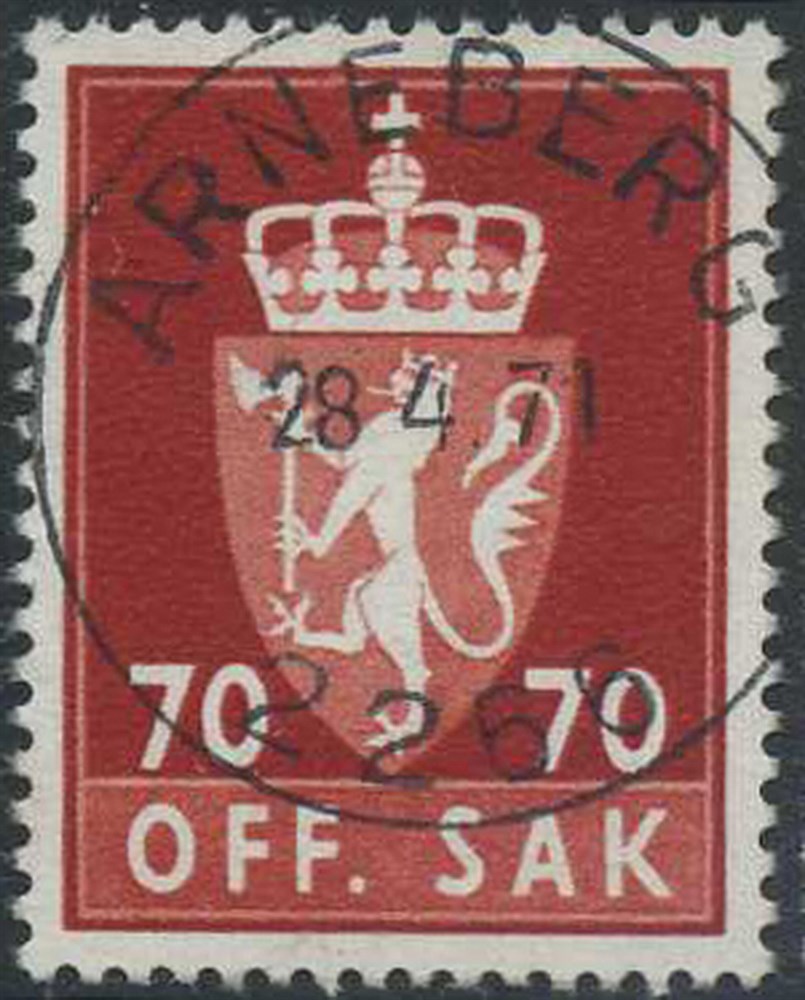 Norway Superb Canc. ARNEBERG/2266 - 1971.4.28, TM 107