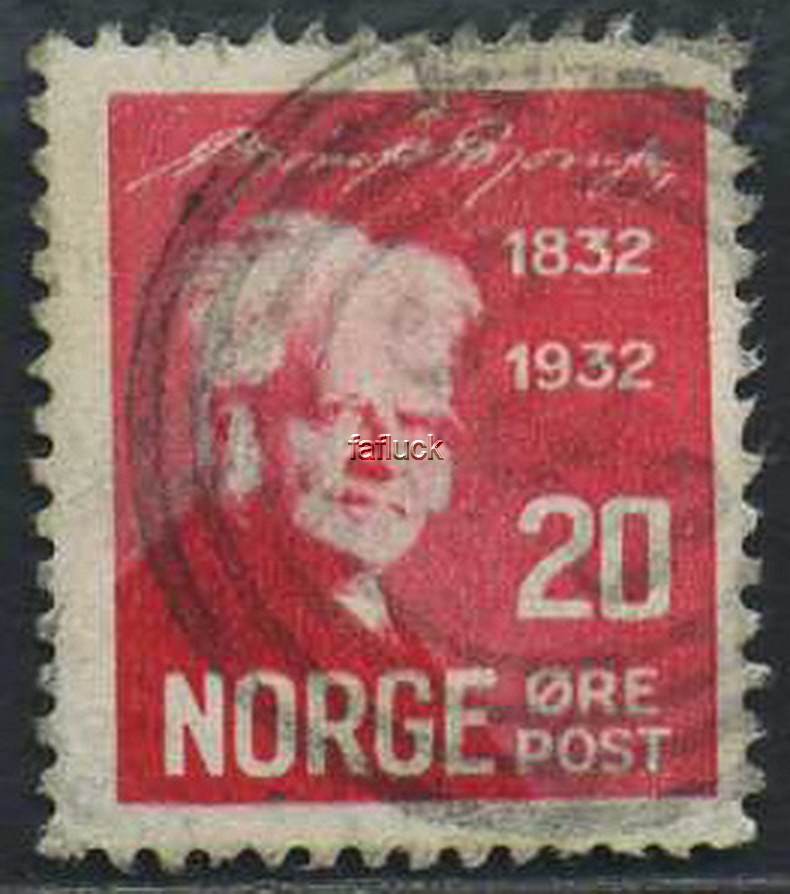Norway 4-ring: 308 Stensund (Solsund/SF) (1924-34)Weak strike, NK 187. Minor