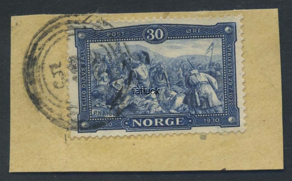 Norway 4-ring: 598 Kirkeholmen (Stoksund/ST) (1929-35)Nice canc on piece, NK180