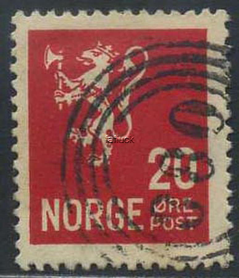 Norway 4-ring: 880 Haugland (Sør-Aurdal/OP) (1928-35) Sideways cancellation,