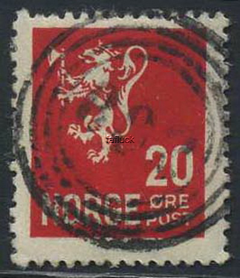 Norway 4-ring: 882 Kalland (Naustdal/SF) (1928-34) Weak full cancellation,