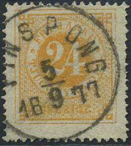 Sweden stamps: 0024g. FINSPONG 1877.09.05.