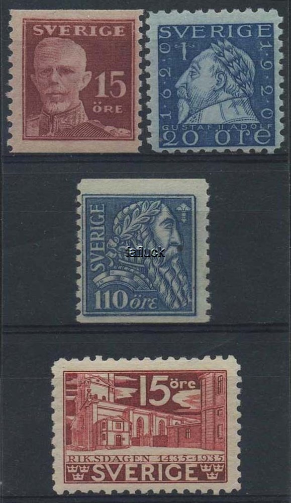 Sweden stamps: 0150,152C,154,242C. Lot 4 stamps.