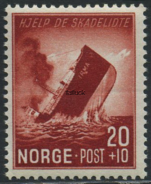 Norway varieties: 0323. ** white spot in the ship side