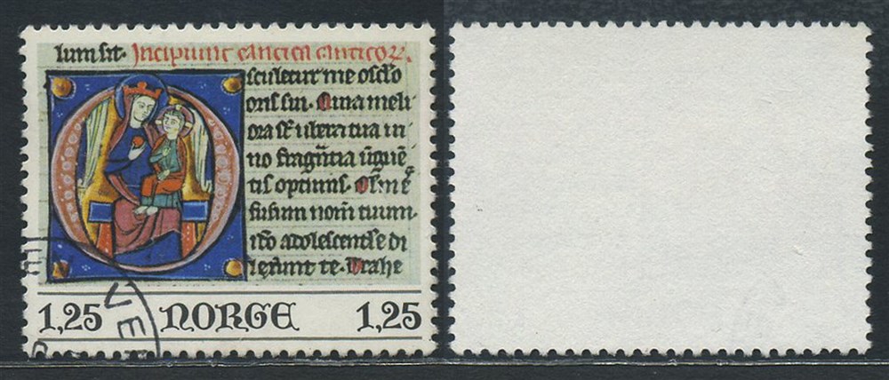 Norway varieties: 0805. 1,25 kr, perforation var.
