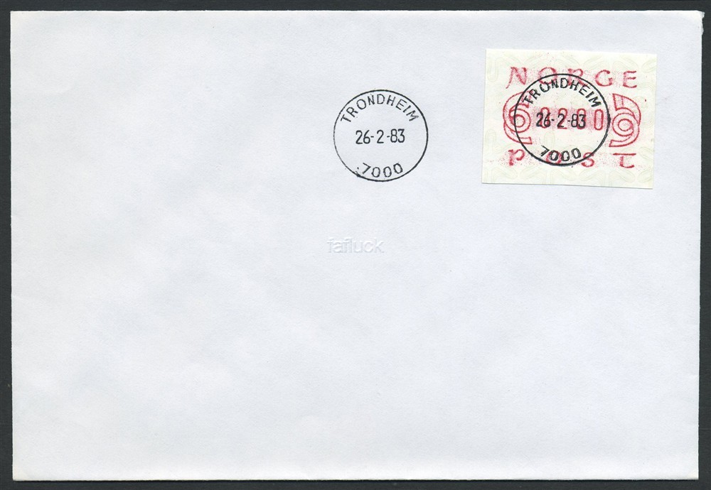 Norway ATM: 02b. 0200 øre, TRONDHEIM/7000 1982-83